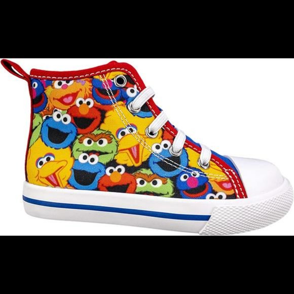 Sesame Street Elmo Shoes, Hi Top Sneaker with Laces, for Toddlers - Picture 7 of 7
